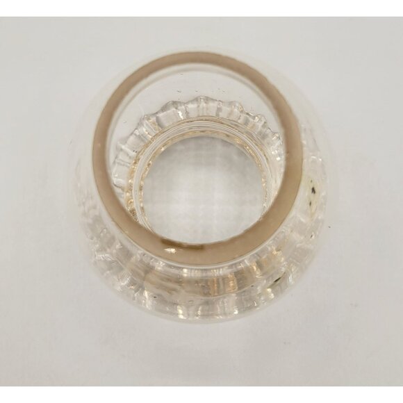 Peach Glass Lamp Shade Vintage Blown Glass Crimped Edge - Picture 7 of 10